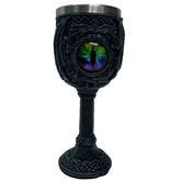 Black Dragon Eye Goblet – Gothic Chalice with Stainless Steel Interior